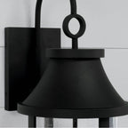 Capital Lighting 953641BK Black 11.50''w X 28''h 4-light Outdoor Cylindrical Wall Lantern In Black With Seeded Glass Image 4