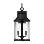 Capital Lighting 953641BK Black 11.50''w X 28''h 4-light Outdoor Cylindrical Wall Lantern In Black With Seeded Glass Image 3