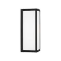 Capital Lighting 954711BK-LD Black 7.5'' W X 15.25'' H Integrated Led Outdoor Wall Lantern In Black With Painted White Glass Image 1