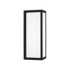 Capital Lighting 954711BK-LD Black 7.5'' W X 15.25'' H Integrated Led Outdoor Wall Lantern In Black With Painted White Glass Image 1