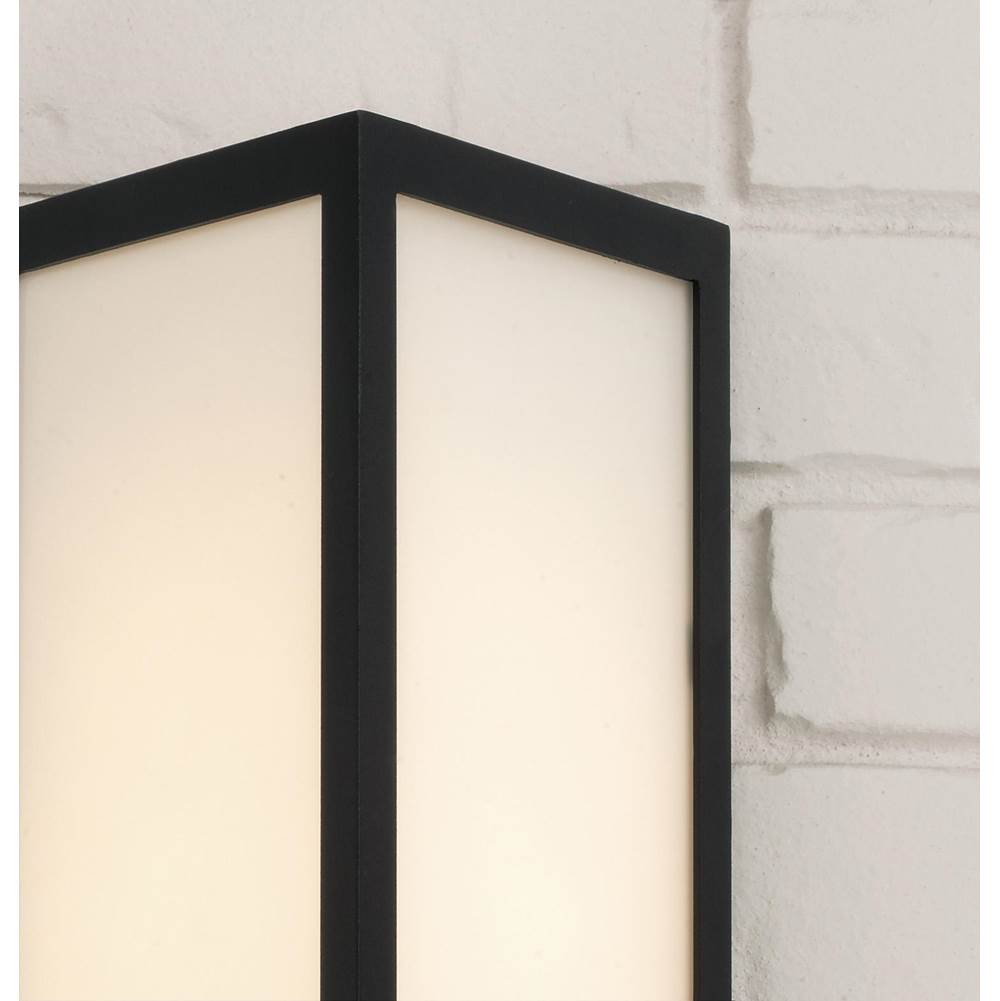 Capital Lighting 954711BK-LD Black 7.5'' W X 15.25'' H Integrated Led Outdoor Wall Lantern In Black With Painted White Glass Image 6
