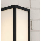 Capital Lighting 954711BK-LD Black 7.5'' W X 15.25'' H Integrated Led Outdoor Wall Lantern In Black With Painted White Glass Image 6