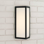 Capital Lighting Irvin 7.5'' W X 15.25'' H Integrated Led Outdoor Wall Lantern In Black With Painted White Glass
