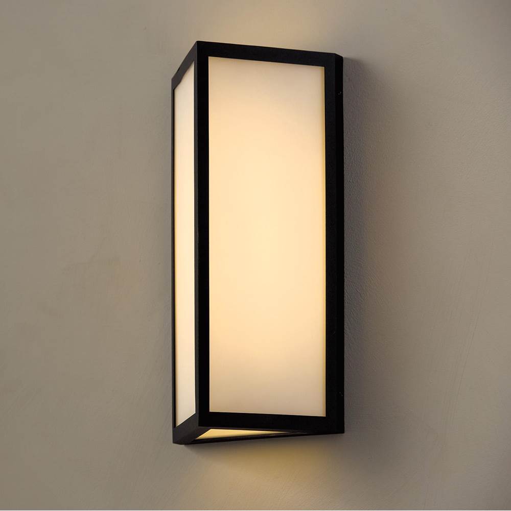 Capital Lighting 954711BK-LD Black 7.5'' W X 15.25'' H Integrated Led Outdoor Wall Lantern In Black With Painted White Glass Image 2