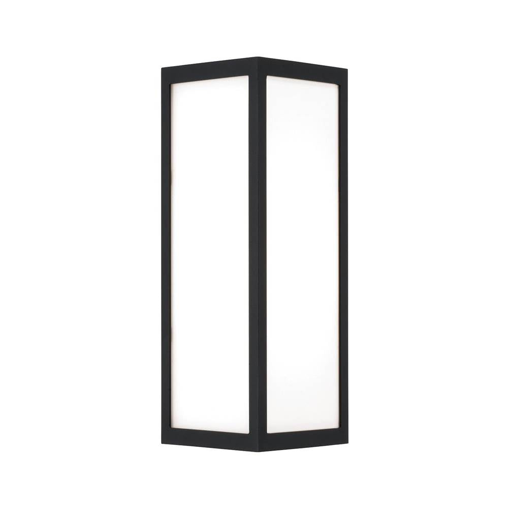 Capital Lighting 954711BK-LD Black 7.5'' W X 15.25'' H Integrated Led Outdoor Wall Lantern In Black With Painted White Glass Image 5