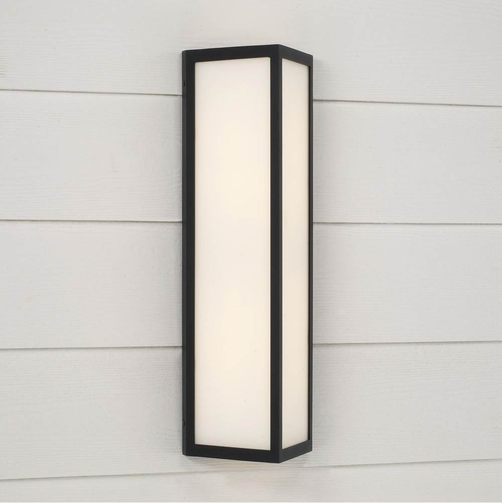 Capital Lighting Irvin 7.5'' W X 22.5'' H Integrated Led Outdoor Wall Lantern In Black With Painted White Glass