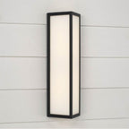 Capital Lighting Irvin 7.5'' W X 22.5'' H Integrated Led Outdoor Wall Lantern In Black With Painted White Glass
