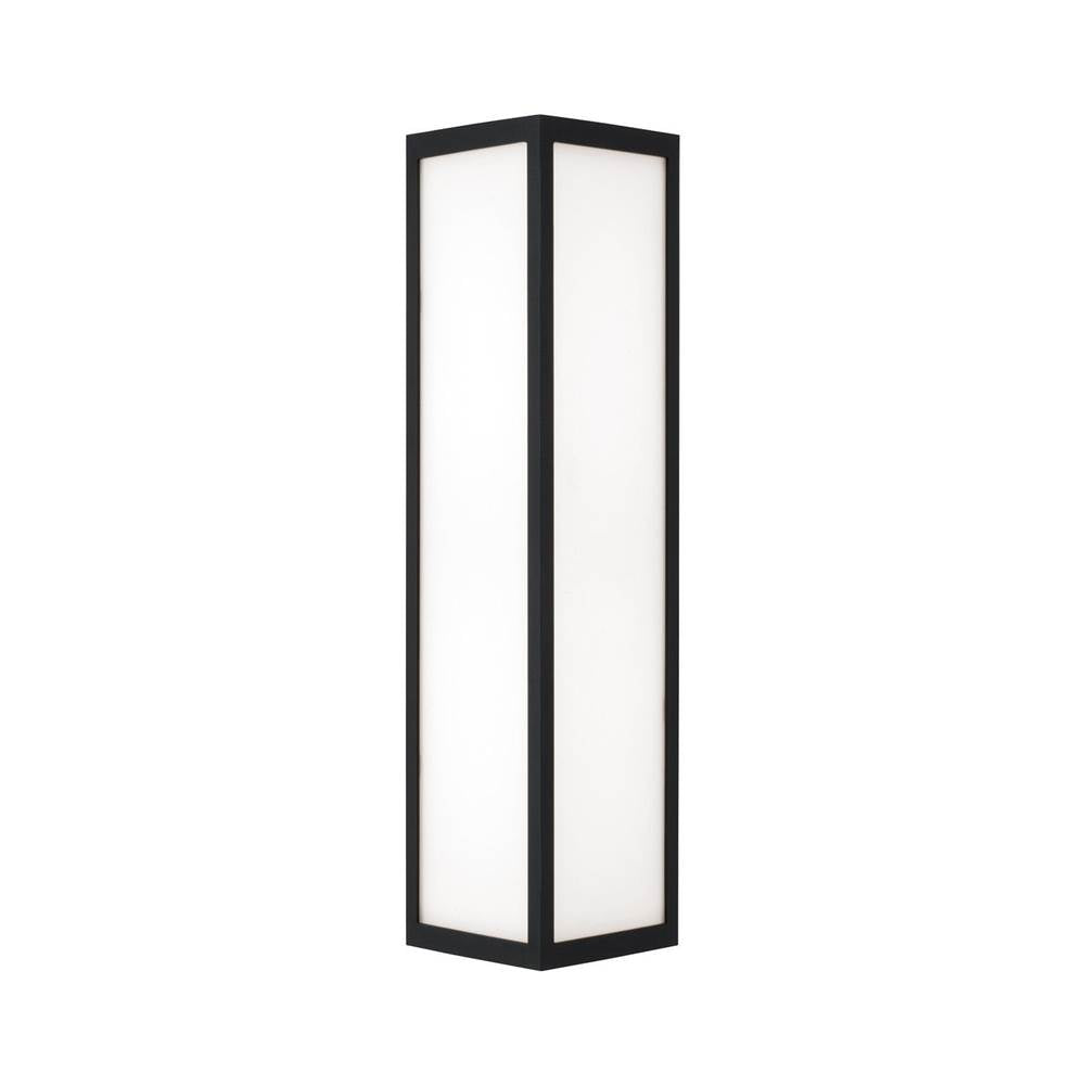 Capital Lighting 954721BK-LD Black 7.5'' W X 22.5'' H Integrated Led Outdoor Wall Lantern In Black With Painted White Glass Image 3