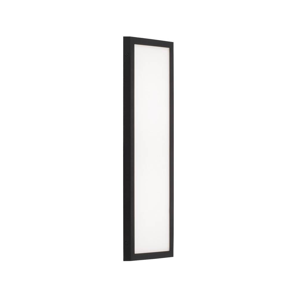 Capital Lighting 954721BK-LD Black 7.5'' W X 22.5'' H Integrated Led Outdoor Wall Lantern In Black With Painted White Glass Image 2