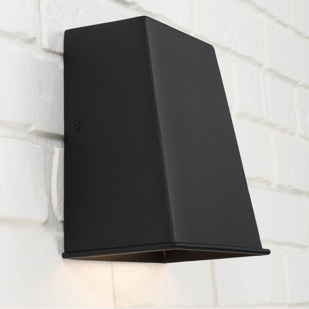 Capital Lighting Ansel 7.5'' H X 7.5'' W Integrated Led Outdoor Night Sky Friendly Enclosed Rectangular Wall Lantern In Black