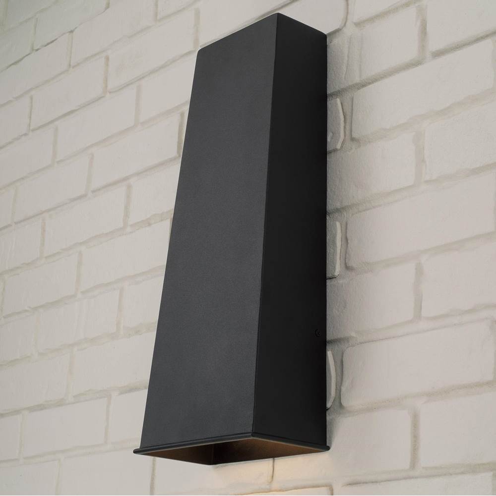 Capital Lighting Ansel 18.5'' H X 7.5'' W Integrated Led Outdoor Night Sky Friendly Enclosed Rectangular Wall Lantern In Black