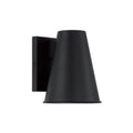 Capital Lighting 955111BK Black 6.5'' W X 7'' H 1-light Outdoor Night Sky Friendly Cone Wall Lantern In Black With Painted White Interior Image 1