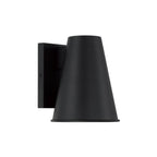 Capital Lighting 955111BK Black 6.5'' W X 7'' H 1-light Outdoor Night Sky Friendly Cone Wall Lantern In Black With Painted White Interior Image 1