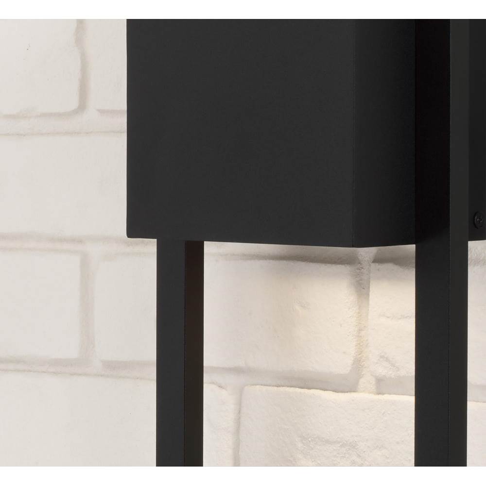 Capital Lighting 956011BK-GL Black 15'' H X 8'' W Gu Twist Lock 1-light Outdoor Ada Night Sky Friendly Wall Lantern Image 4