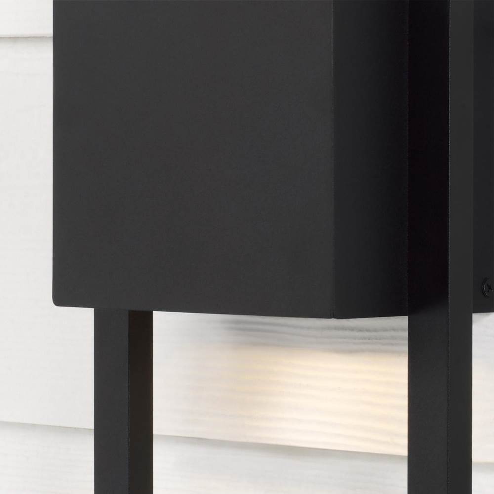 Capital Lighting 956012BK-GL Black 20'' H X 8'' W Gu Twist Lock 1-light Outdoor Ada Night Sky Friendly Wall Lantern Image 4