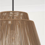 Capital Lighting 956311SK Sienna,Black 24'' W X 17.25'' H 1-light Indoor Outdoor Pendant In Matte Black And Hand-wrapped Sienna Resin Rope Image 3