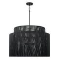 Capital Lighting 956341OK Oynx,Black 28.75'' W X 20.25'' H 3-light Indoor Outdoor Pendant In Matte Black And Hand-wrapped Onyx Black Resin Rope Image 1