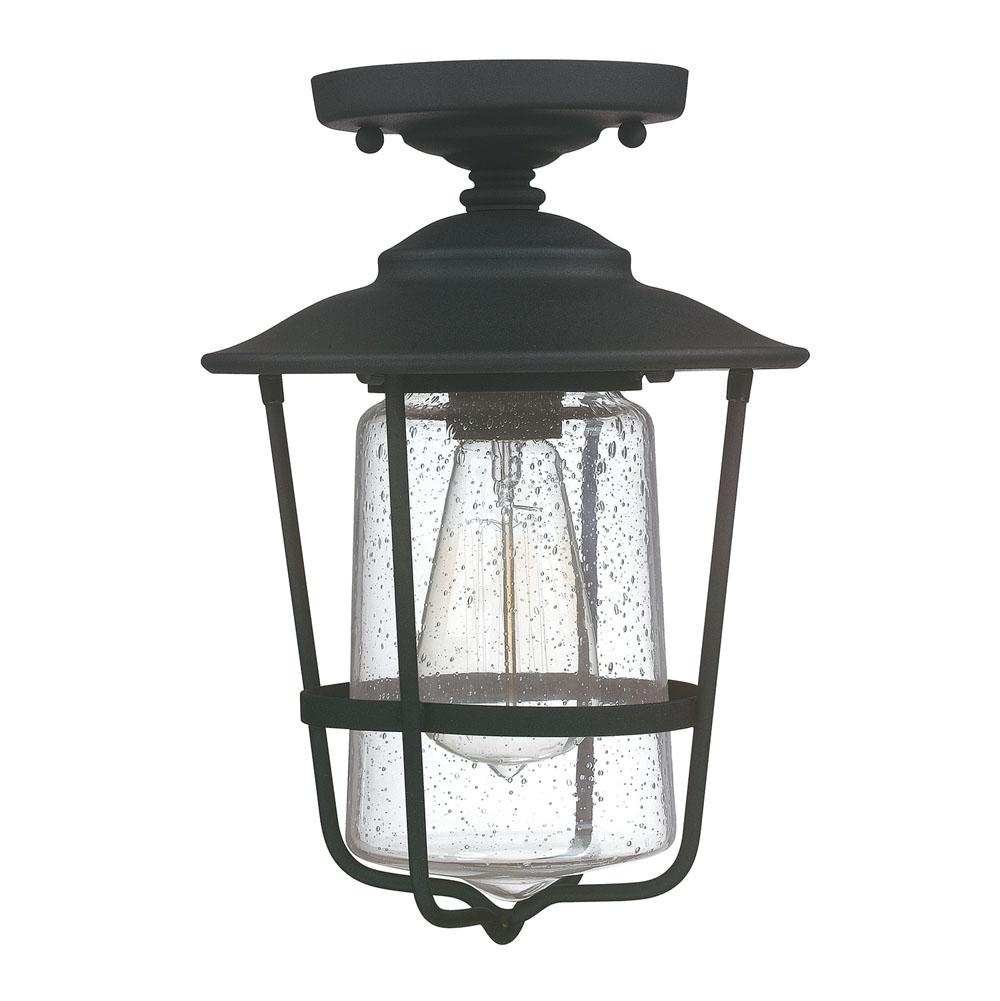 Capital Lighting Creekside 8'' W X 12'' H 1-light Clear Seeded Glass Outdoor Flush Mount