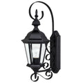 Capital Lighting Carriage House 8''w X 23''h 1-light Outdoor Wall Lantern In Black With Clear Beveled Glass