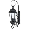 Capital Lighting Carriage House 11''w X 36''h 3-light Outdoor Wall Lantern In Black With Clear Beveled Glass
