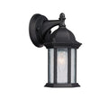 Capital Lighting Main Street 5''w X 9.5''h 1-light Antiqued Glass Outdoor Wall Lantern In Black