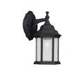 Capital Lighting Main Street 6''w X 12''h 1-light Antiqued Glass Outdoor Wall Lantern In Black