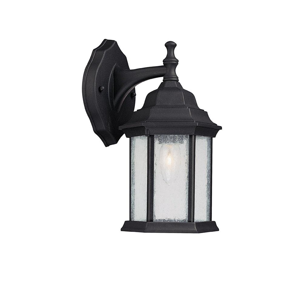 Capital Lighting Main Street 6''w X 12''h 1-light Antiqued Glass Outdoor Wall Lantern In Black
