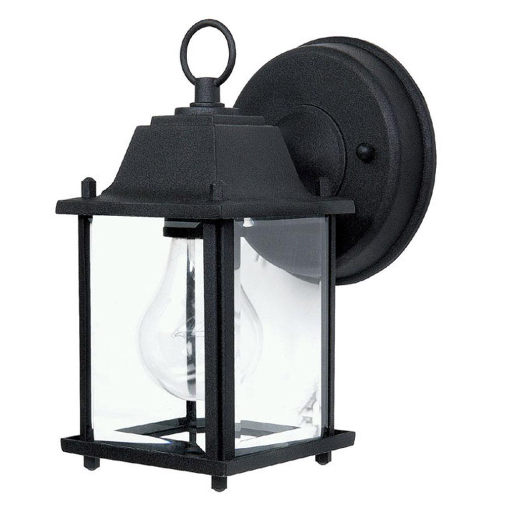 Capital Lighting Outdoor 5''w X 8''h Outdoor 1-light Clear Glass Outdoor Wall Lantern In Black