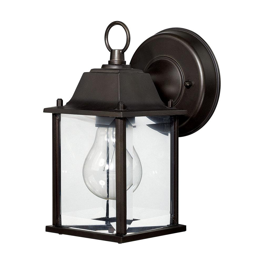 Capital Lighting Outdoor 5''w X 8''h Outdoor 1-light Clear Glass Outdoor Wall Lantern In Black