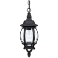 Capital Lighting French Country 6.5'' W X 16.5'' H 1-light Clear Beveled Glass Outdoor Hanging Lantern In Black