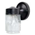 Capital Lighting Outdoor 4''w X 7.5''h 1-light Clear Glass Outdoor Wall Lantern In Black