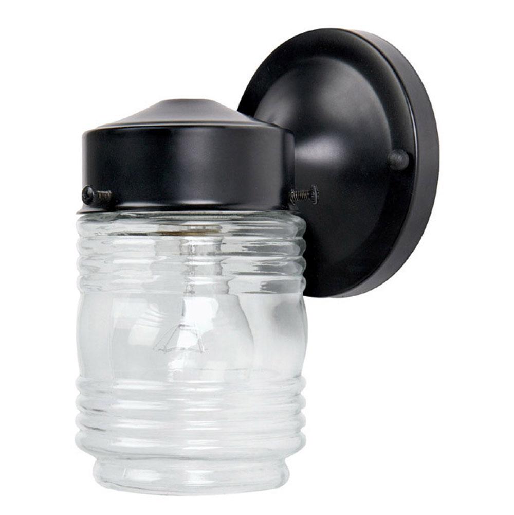 Capital Lighting Outdoor 4''w X 7.5''h 1-light Clear Glass Outdoor Wall Lantern In Black