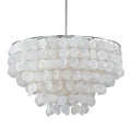 Capital Lighting Shelby 24'' W X 15'' H 6-light Pendant Tiered Empire Chandelier With Mica Shell Adorments