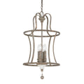 Capital Lighting Zoe 15'' W X 28'' H 4-light Pendant In Distressed Grey And White French Antique