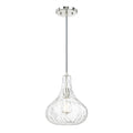 Capital Lighting River 9'' W X 11.5'' H 1-light Clear Water Glass Pendant In Polished Nickel
