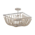Capital Lighting 9D294A Mystic Sand 17'' W X 13'' H In Mystic Sand With Wooden Beads Image 1
