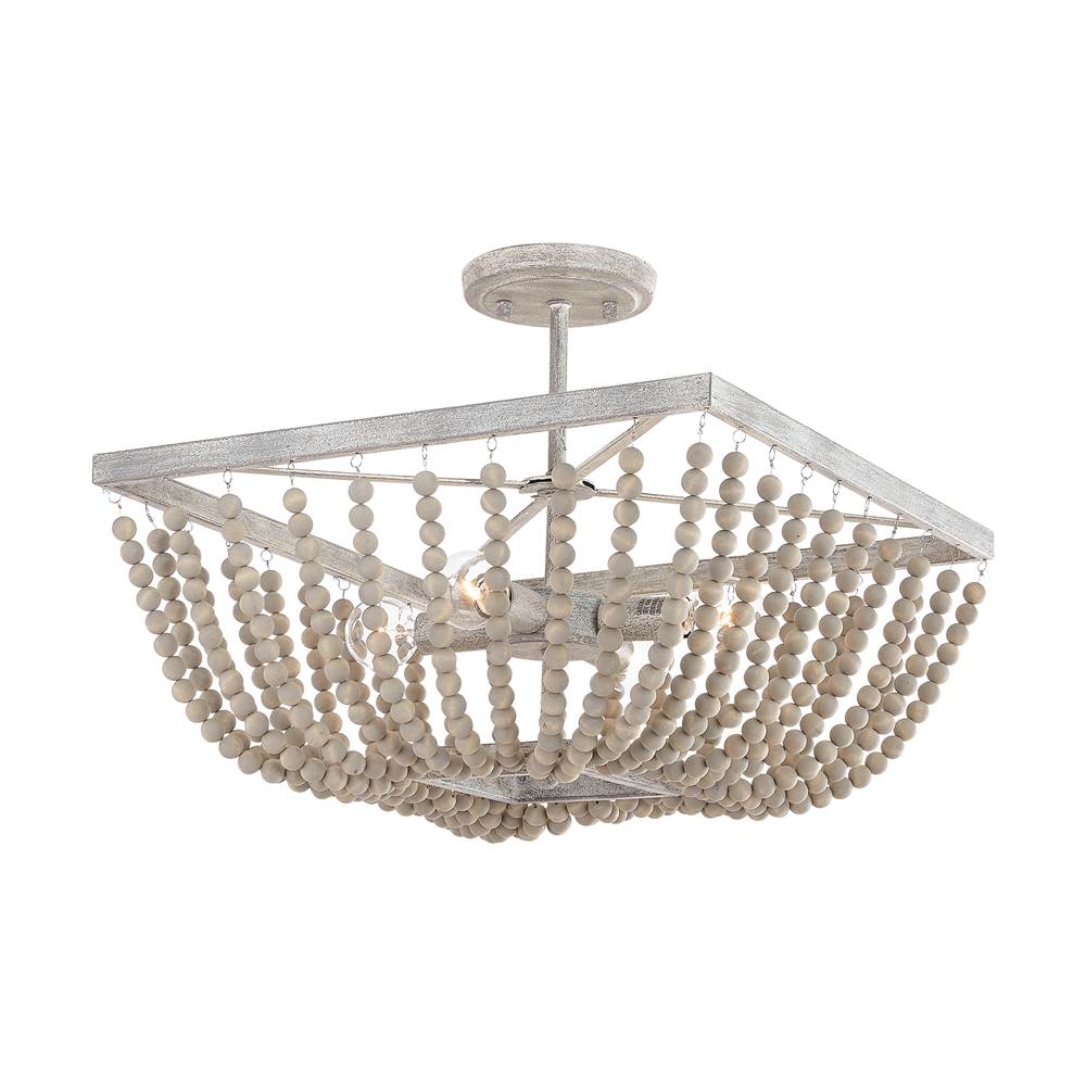 Capital Lighting 9D294A Mystic Sand 17'' W X 13'' H In Mystic Sand With Wooden Beads Image 1