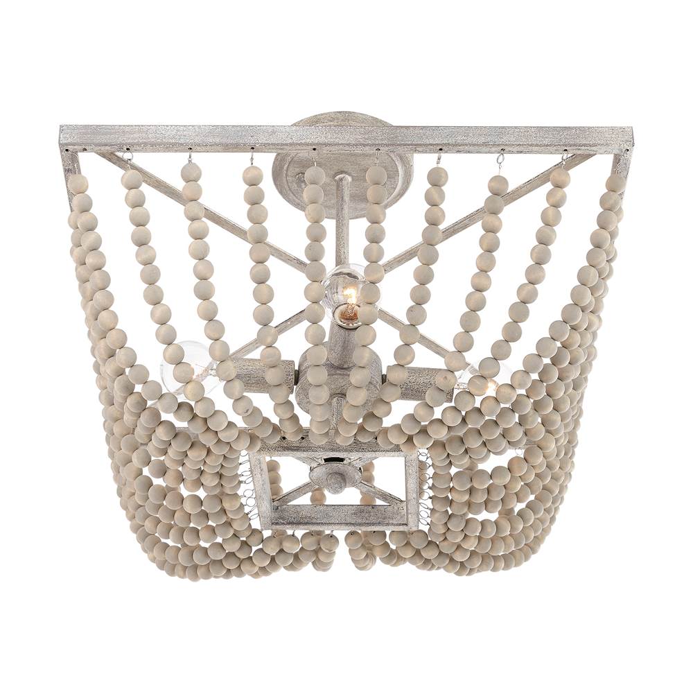 Capital Lighting 9D294A Mystic Sand 17'' W X 13'' H In Mystic Sand With Wooden Beads Image 2