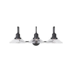 Capital Lighting Roan 30'' W X 11'' H X 11'' E 3-light Vanity With Clear Glass Wide Cone Shades