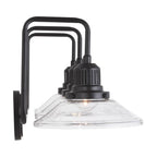 Capital Lighting 9D318A Matte Black 30'' W X 11'' H X 11'' E 3-light Vanity With Clear Glass Wide Cone Shades Image 2