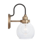 Capital Lighting 9D320A Aged Brass,Black 6'' W X 11'' H X 8.5'' E 1-light Clear Glass Sconce In Aged Brass Image 2