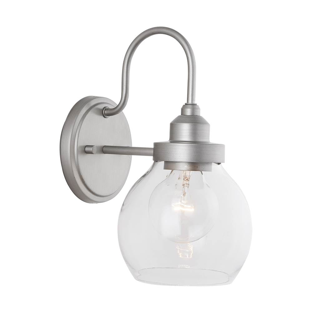 Capital Lighting 9D334A Brushed Nickel Painted 6'' W X 11'' H X 8.5'' E 1-light Clear Glass Sconce Brushed Nickel Image 1