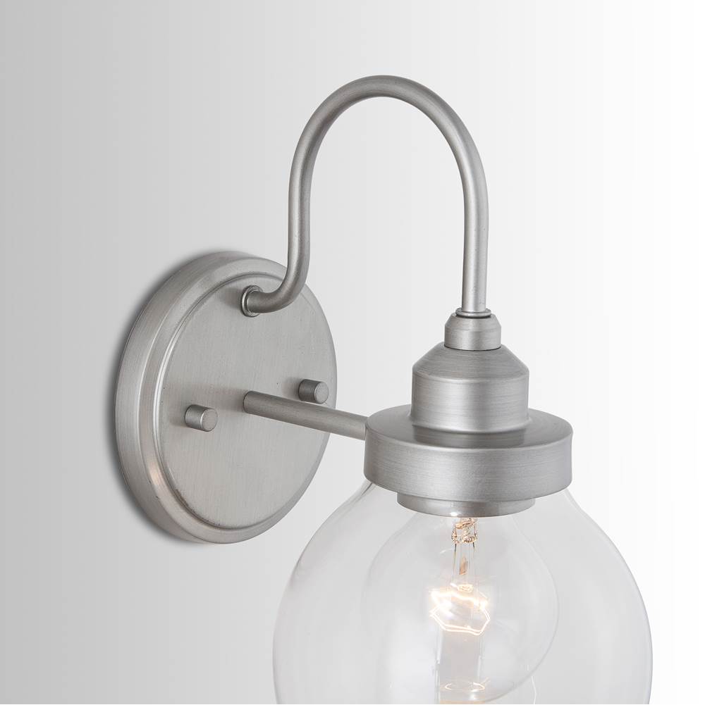 Capital Lighting 9D334A Brushed Nickel Painted 6'' W X 11'' H X 8.5'' E 1-light Clear Glass Sconce Brushed Nickel Image 4