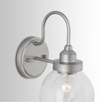 Capital Lighting 9D334A Brushed Nickel Painted 6'' W X 11'' H X 8.5'' E 1-light Clear Glass Sconce Brushed Nickel Image 4