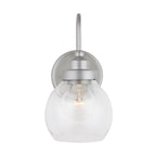 Capital Lighting Daphne 6'' W X 11'' H X 8.5'' E 1-light Clear Glass Sconce Brushed Nickel