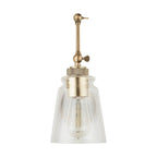 Capital Lighting 9D344A Aged Brass 5'' W X 26'' H X 15'' E 1-light Clear Glass Sconce With Adjustable Arm And Shade In Aged Brass - Includes Plug-in Option With Cord Cover Image 8