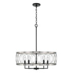 Capital Lighting AA1003BT Black Tie 24.5'' W X 28'' H Pendant In Matte Black And Brushed Nickel Image 1