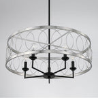 Capital Lighting AA1003BT Black Tie 24.5'' W X 28'' H Pendant In Matte Black And Brushed Nickel Image 3