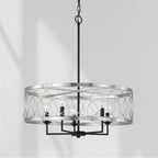 Capital Lighting Madeline 24.5'' W X 28'' H Pendant In Matte Black And Brushed Nickel