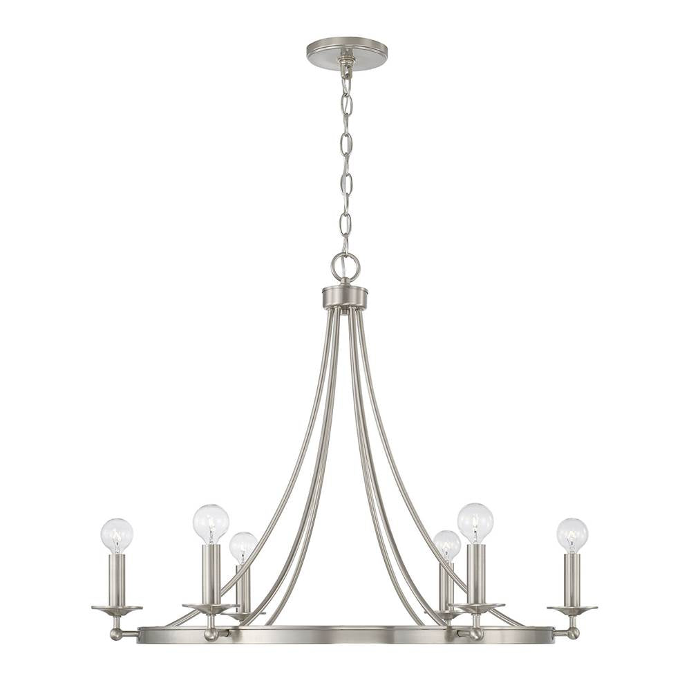 Capital Lighting AA1005BN Brushed Nickel 30'' W X 23.5'' H Chandelier In Brushed Nickel Image 1